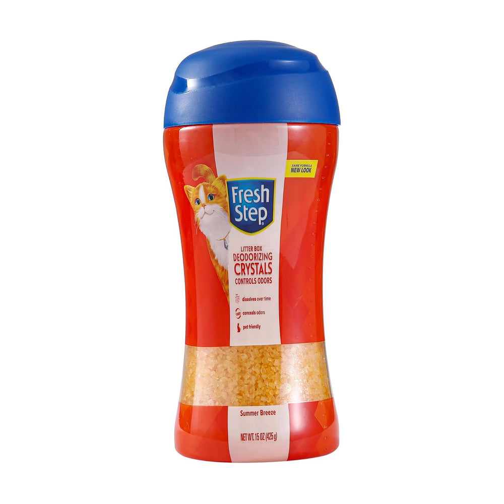 Fresh Step cristales desodorizantes para arena de gato, aroma Summer Breeze, 425 g (15 oz)