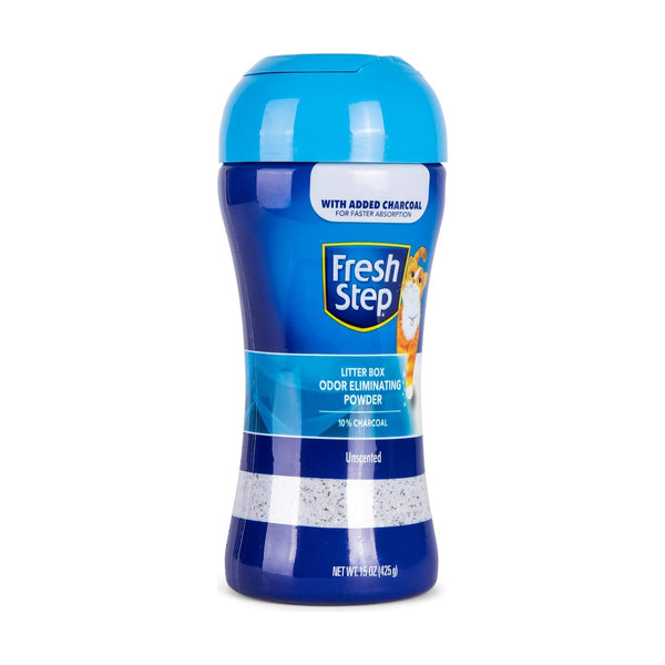 Fresh Step polvo eliminador de olores con carbón activado para arenero, 15 oz