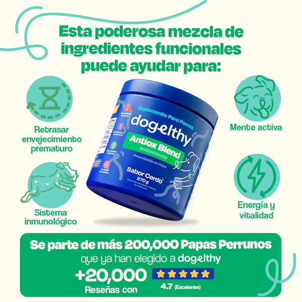 SUPLEMENTO ANTIOXIDANTES PARA MASCOTAS 270GR DOGELTHY