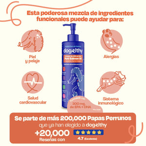 ACEITE DE SALMON PURO 240ML DOGELTHY
