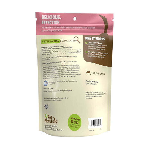 Pet Naturals Daily Probiotic suplemento probiótico masticable para gato, sabor pato, 30 piezas