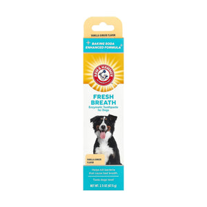 Arm & Hammer Fresh Breath pasta dental enzimática para perro, sabor vainilla y jengibre, 67.5 g