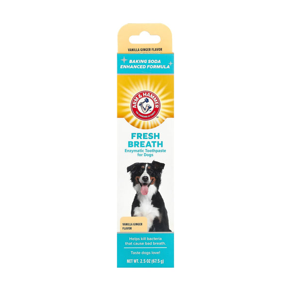 Arm & Hammer Fresh Breath pasta dental enzimática para perro, sabor vainilla y jengibre, 67.5 g