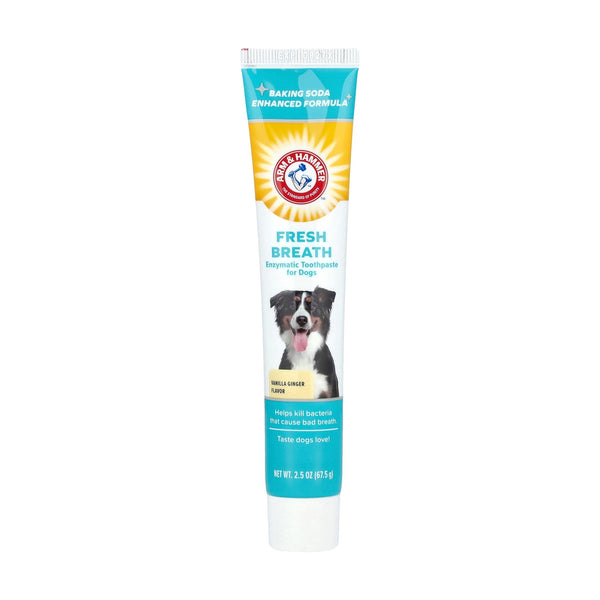 Arm & Hammer Fresh Breath pasta dental enzimática para perro, sabor vainilla y jengibre, 67.5 g