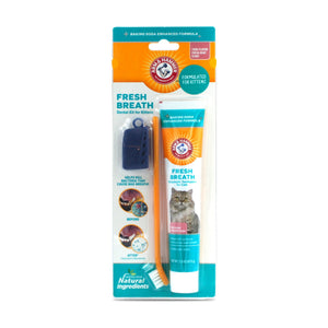 Arm & Hammer Fresh Breath kit dental para gato y gatito, pasta sabor atún, 3 piezas