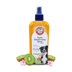 Arm & Hammer Super Deodorizing spray desodorante aroma flor de kiwi para perro, 236 ml (8 fl oz)