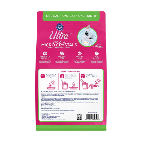 Ultra by Cat's Pride arena de microcristales no aglutinante sin fragancia para gato, 2.27 kg (5 lb)