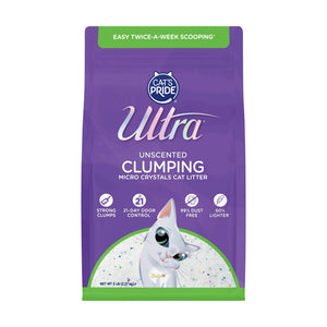 Ultra by Cat's Pride arena de microcristales aglutinante sin fragancia para gato, 2.27 kg (5 lb)