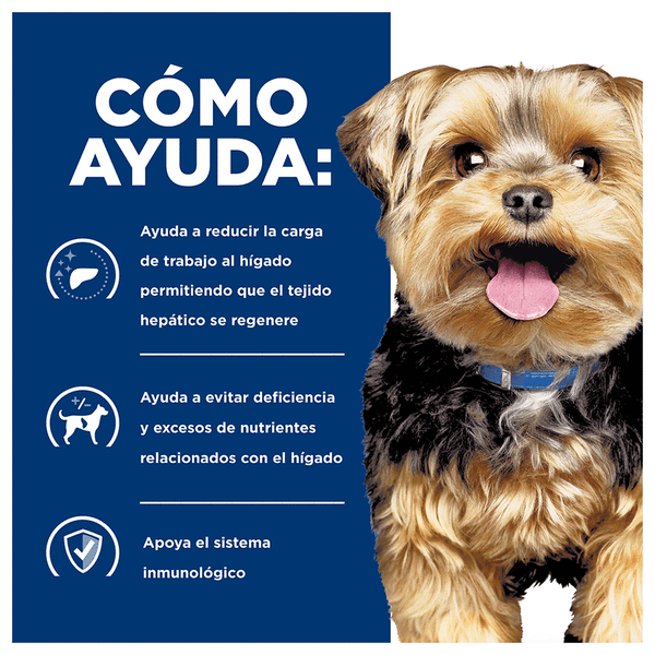 ALIMENTO SECO PARA PERRO CON PROBLEMAS HEPATICOS 8KG HILLS