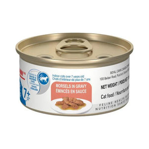 ALIMENTO HUMEDO EN LATO INDOOR 7+ MORSELS IN GRAVY 85G ROYAL CANIN