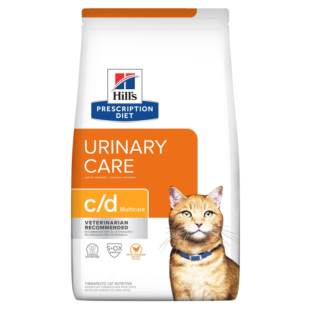 Alimento seco cuidado urinario para gato adulto c/d 1.8 kg Hill's