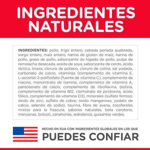 ALIMENTO PARA PERRO ADULTO RAZAS PEQUEÑAS 7KG HILLS