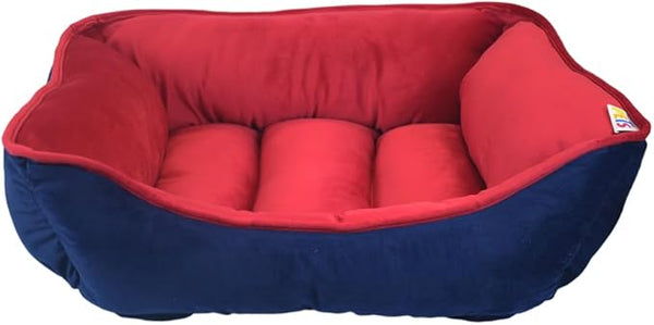 CAMA PARA MASCOTAS DOBLE VISTA CAPRI ROJO MARINO FANCY PETS