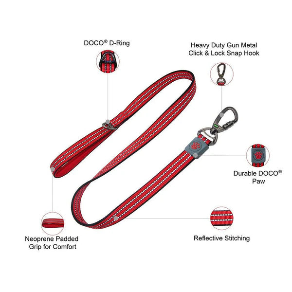 DOCO VARIO Reflective Heavy-Duty Nylon Leash