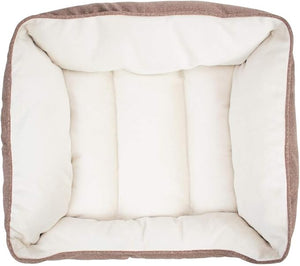 CAMA PARA MASCOTAS DOBLE VISTA CAFE Y BEIGE FANCY PETS