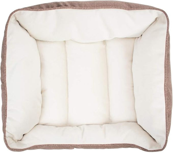 CAMA PARA MASCOTAS DOBLE VISTA CAFE Y BEIGE FANCY PETS
