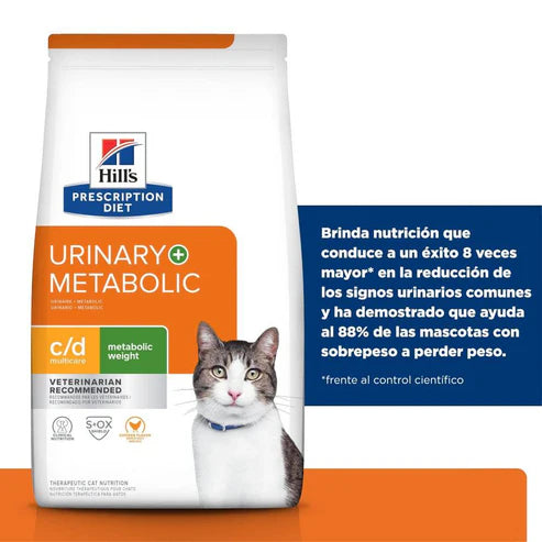 ALIMENTO SECO PARA GATO CON PROBLEMAS URINARIOS Y METABOLISMO 2.88KG HILLS