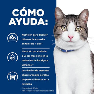ALIMENTO SECO PARA GATO CON PROBLEMAS URINARIOS Y METABOLISMO 2.88KG HILLS