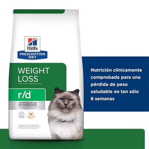 ALIMENTO SECO PARA GATO REDUCCIÓN DE PESO 3.9KG R/D HILLS