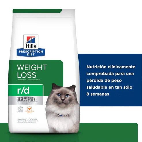 ALIMENTO SECO PARA GATO REDUCCIÓN DE PESO 3.9KG R/D HILLS