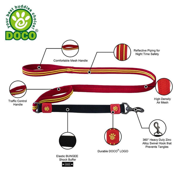 CORREA PARA PERRO DE ALTA RESISTENCIA BUNGEE DOCO