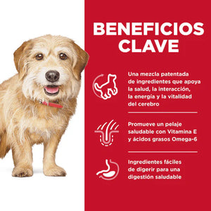 ALIMENTO SECO PARA PERRO SENIOR 7+ PEQUEÑO Y MINIATURA 5.7KG HILLS