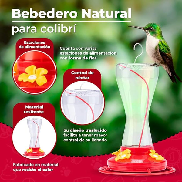 BEBEDERO NATURAL PARA COLIBRI 470 ML FANCY PETS