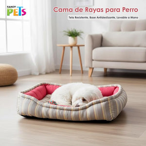 CAMA PARA MASCOTAS DE RAYAS FIUSHA GRANDE FANCY PETS