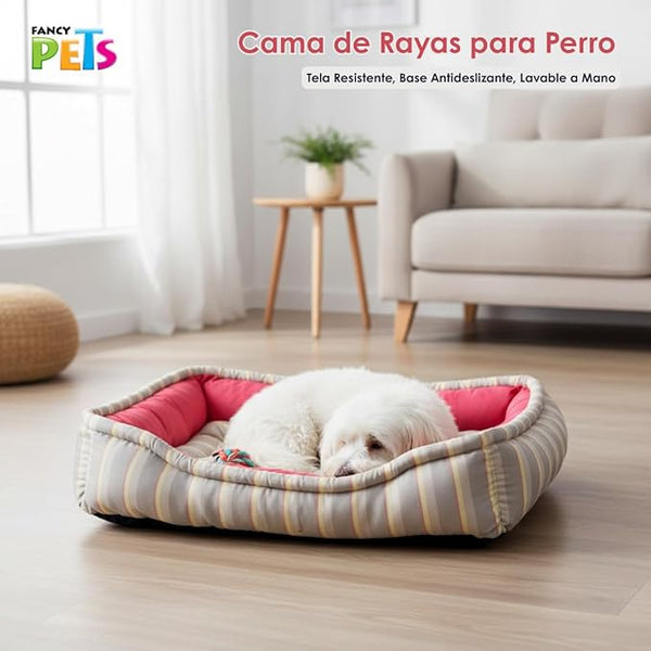 CAMA PARA MASCOTAS DE RAYAS FIUSHA GRANDE FANCY PETS