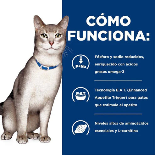 ALIMENTO SECO PARA GATOS CON PROBLEMAS RENALES 3.9KG HILLS