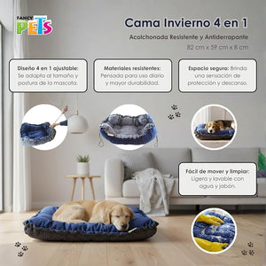 FANCY PETS 4-IN-1 WINTER PET BED
