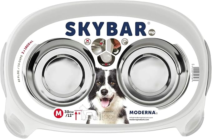 PLATO DOBLE ELEVADO MODELO SKYBAR CHICO BLANCO MODERNA