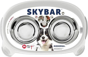 PLATO DOBLE ELEVADO MODELO SKYBAR CHICO BLANCO MODERNA