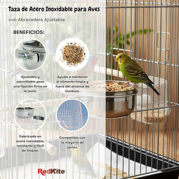 TAZA DE ACERO CON ABRAZADERAS 10 OZ (283 G) PARA PERICO REDKITE