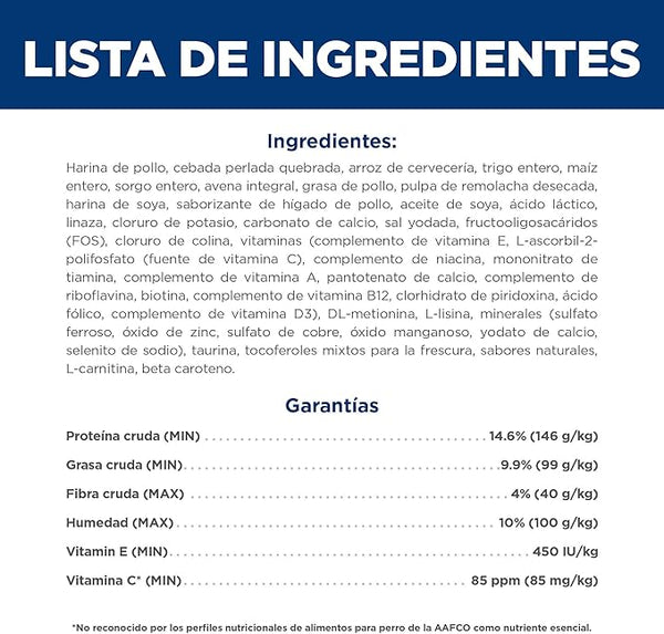 ALIMENTO PARA PERRO SENIOR 7+ 12KG HILLS
