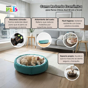 CAMA PARA MASCOTAS CHICA REDONDA FANCY PETS