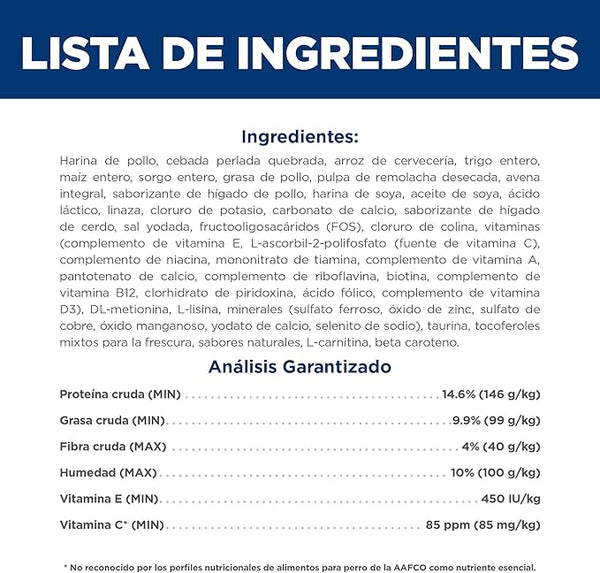 ALIMENTO SECO PARA GATO SENIOR VITALITY 1.4KG HILLS