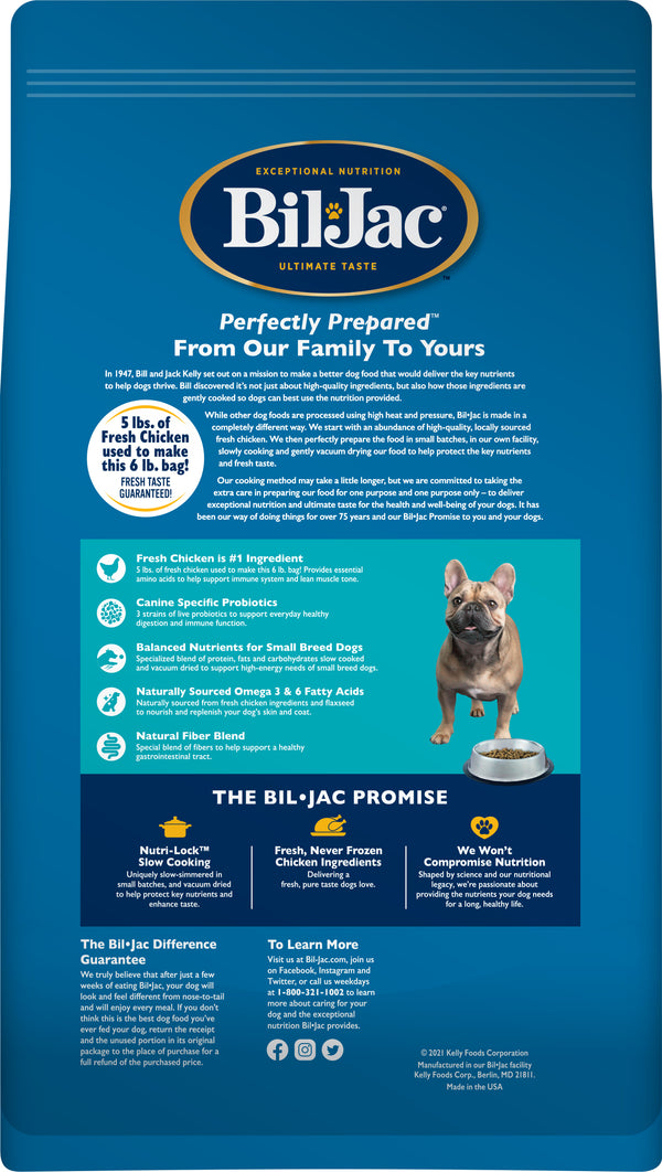 ALIMENTO SECO PARA PERRO ADULTO RAZA PEQUEÑA 2.72KG BIL-JAC