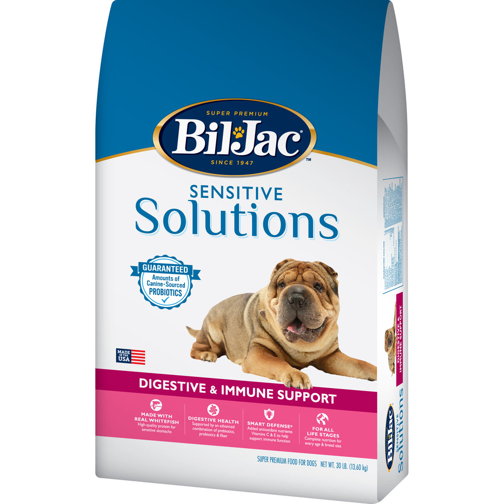 ALIMENTO SECO SENSITIVE SOLUTIONS APOYO DIGESTIVO E INMUNOLOGICO 13.6 KG BIL-JAC