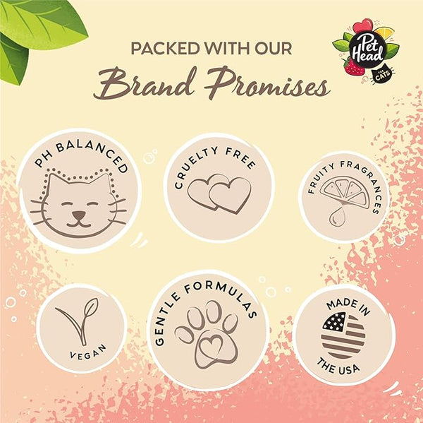 PET HEAD LEMONBERRY DRY CAT SHAMPOO WITH LEMON OIL