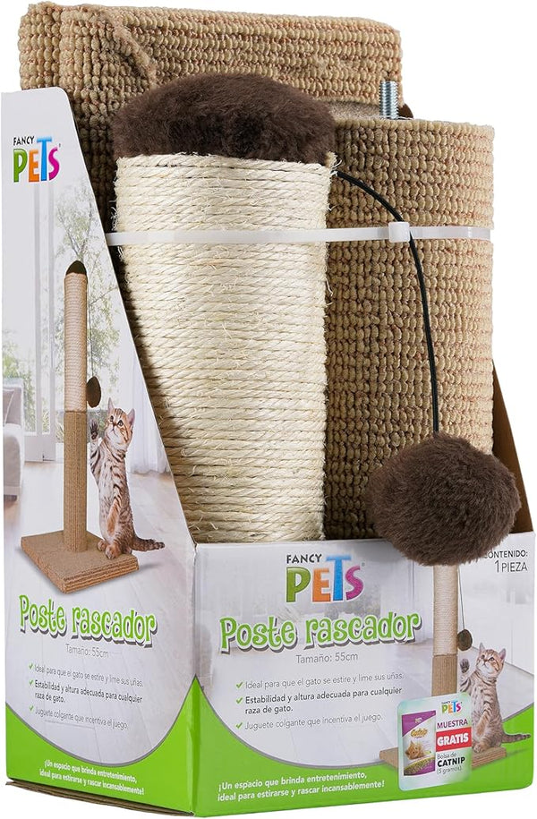 POSTE RASCADOR PARA GATO 55 CM FANCY PETS