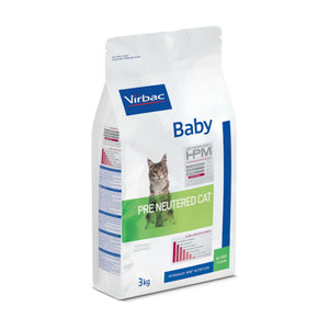 Virbac Veterinary HPM Baby Preneutered Cat alimento seco para gatito y gata gestante o lactando, 3 kg