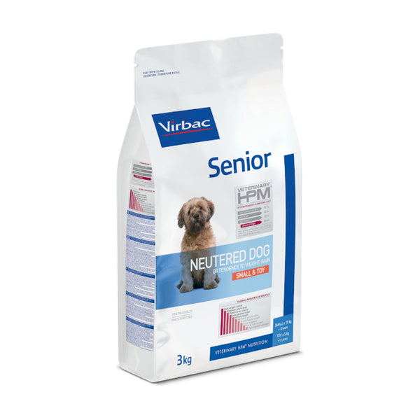 Virbac Veterinary HPM Senior Dog Neutered Small & Toy alimento seco para perro senior esterilizado, 3 kg
