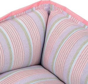 CAMA PARA MASCOTAS DE RAYAS ROSA FANCY PETS