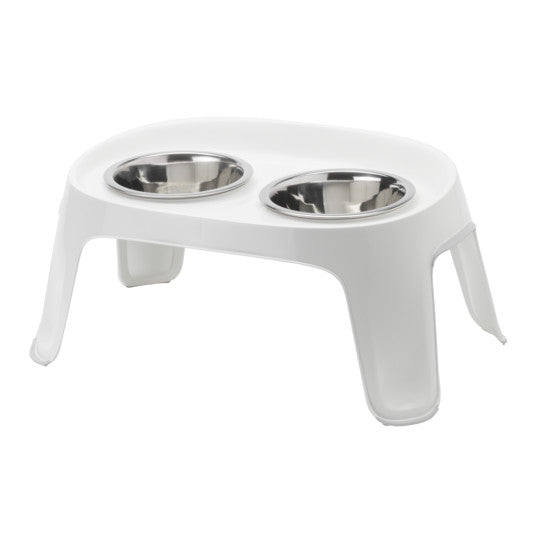 Plato doble elevado modelo Skybar chico blanco Moderna