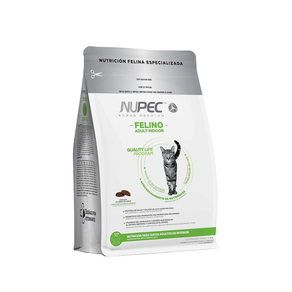 ALIMENTO SECO PARA GATO DE INTERIOR 5K NUPEC