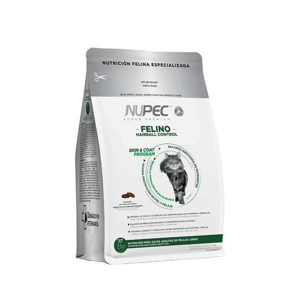 ALIMENTO SECO PARA GATO CONTRO DE BOLAS DE PELO 3K NUPEC