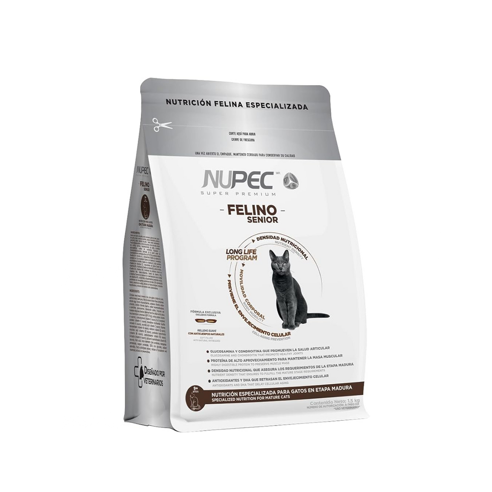 ALIMENTO SECO PARA GATO SENIOR 1.5K NUPEC