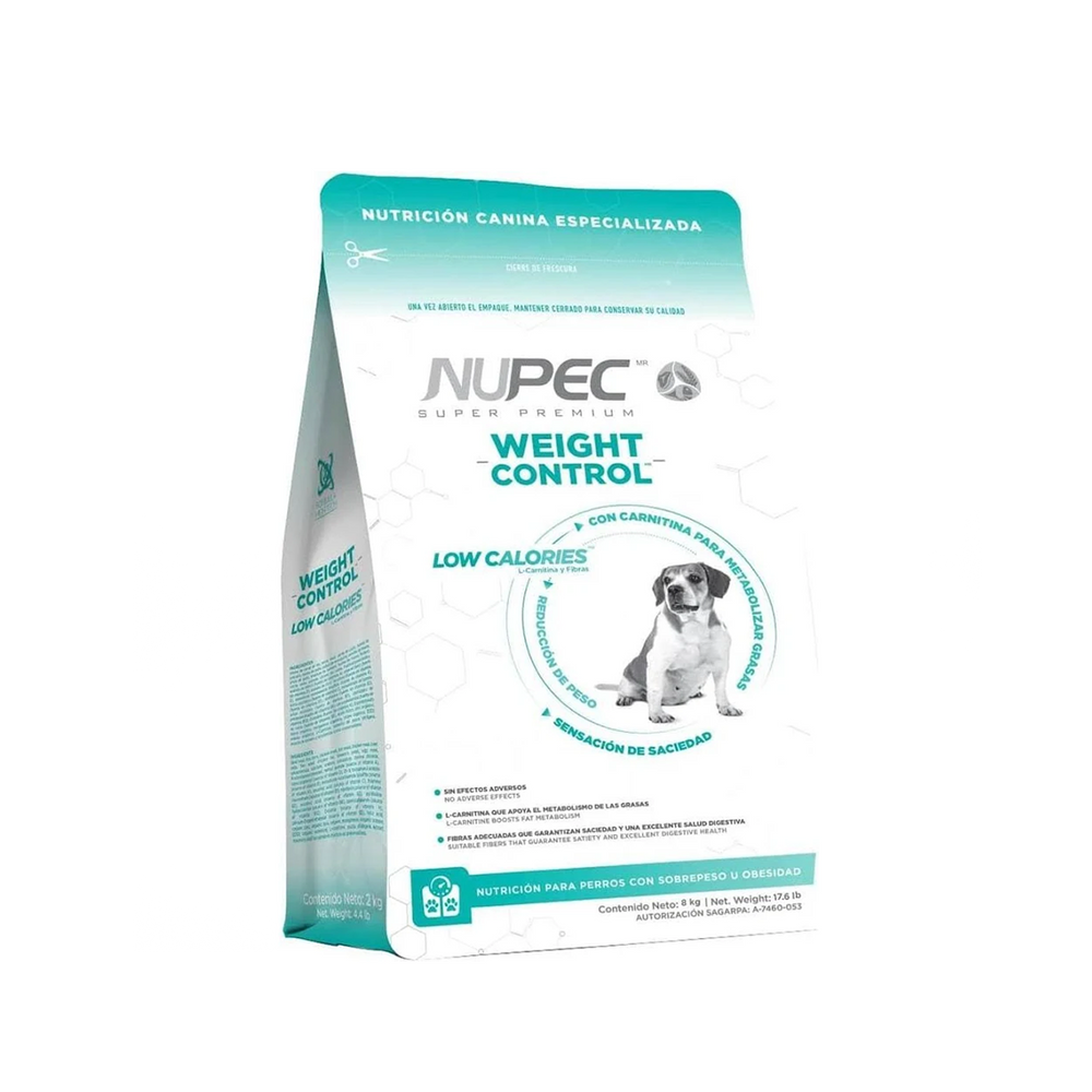 ALIMENTO SECO PAARA PERRO ADULTO  CONTROL DE PESO 8K NUPEC