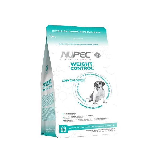 ALIMENTO SECO PAARA PERRO ADULTO  CONTROL DE PESO 8K NUPEC